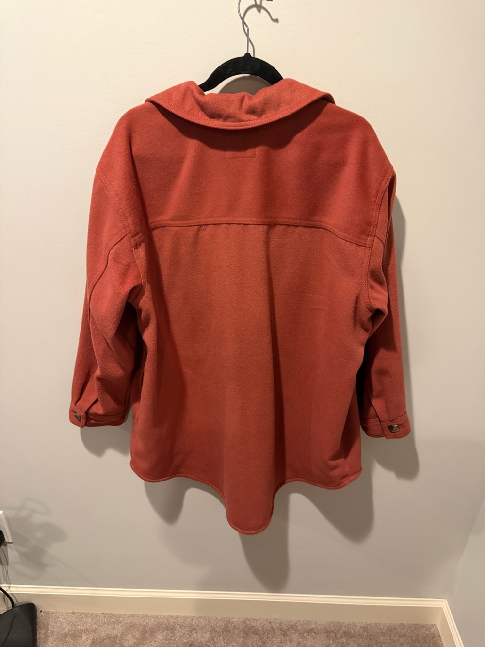 Old Navy Rust Shacket XL Button Front Shirt Jacket Oversized Soft - Picture 5 of 8